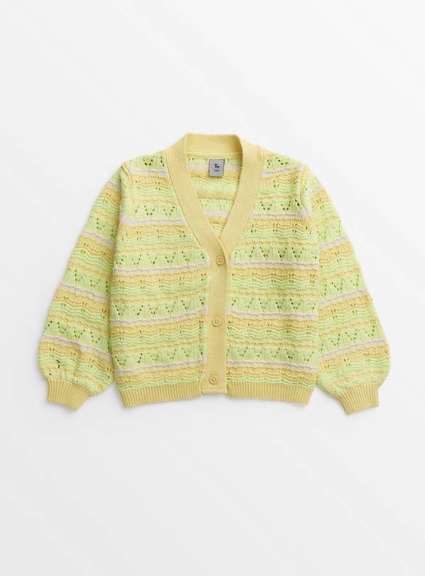 Yellow Tonal Stitch Cardigan  5 years